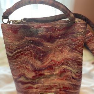 Brahmin Amelia Aura Melbourne bucket purse w-Addy Wallet.